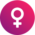 Female audience reach icon